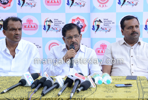 Parameshwar oversees arrangements for Federation Cup event at Mangala Stadium 1